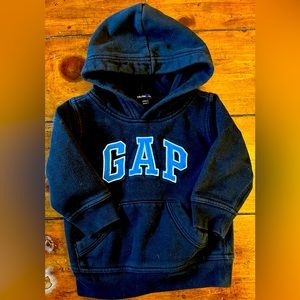 Baby gap Hoodie, black and blue, 18-24m